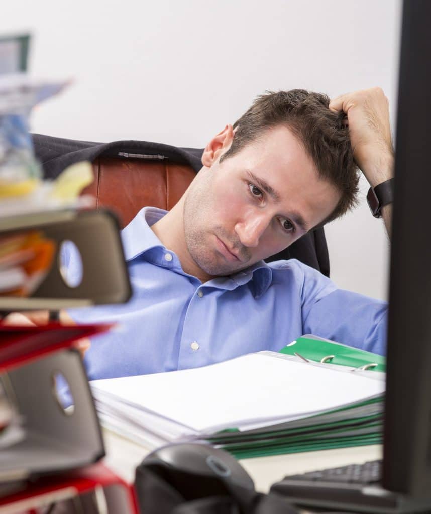 Overwhelmed leader in Cycle of Self-Defeat
