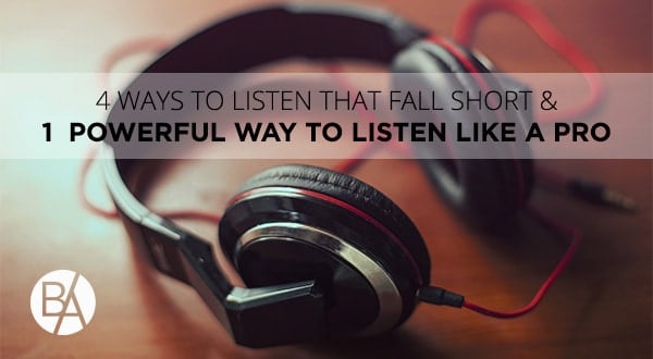 Bobby Albert: 4 Ways to Listen That Fall Short – And the 1 Powerful Way to Listen Like a Pro! Bobby Albert describes the four ways to listen that fall short and the most powerful way to improve your listening skills to achieve mutual understanding!