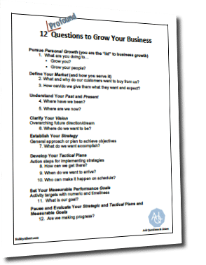 The 12 profound questions to grow your business
