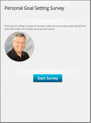Bobby Albert’s goal setting survey will enable him to better serve you and others!