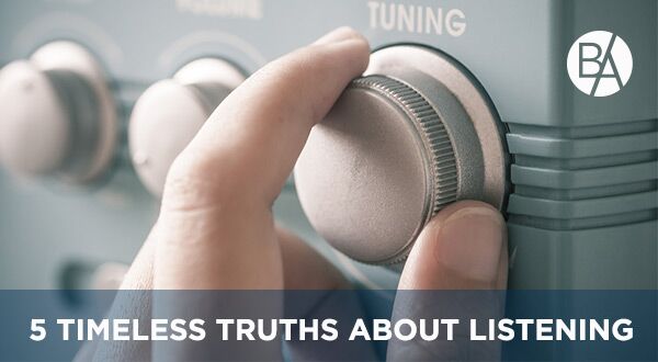 Bobby Albert discusses the 5 timeless truths about listening & how you can achieve inspiration & information with little extra cost or effort!